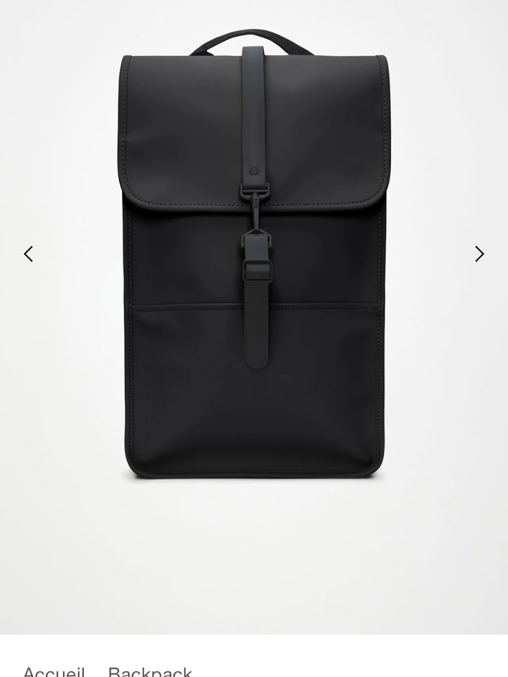 RAINS Black Backpack